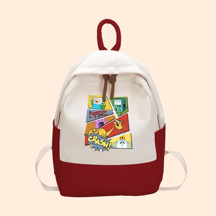 TERPERCAYA Tas Anak Adventure Time Finn And Jake Karakter Kartun Anak SD TK Kantong Backpack