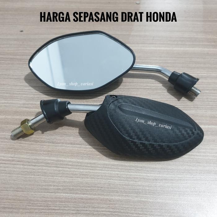 New Spion Karbon Beat Vario Scoopy Carbon Doff Tangkai Pendek Chrome