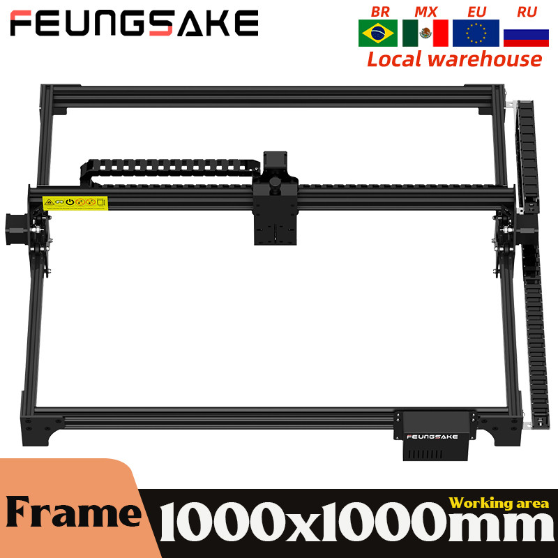 Laser Engraving Cutting Machine Frame Large Area 1000X1000Mm Laser Engraver Frame Only Cnc Router