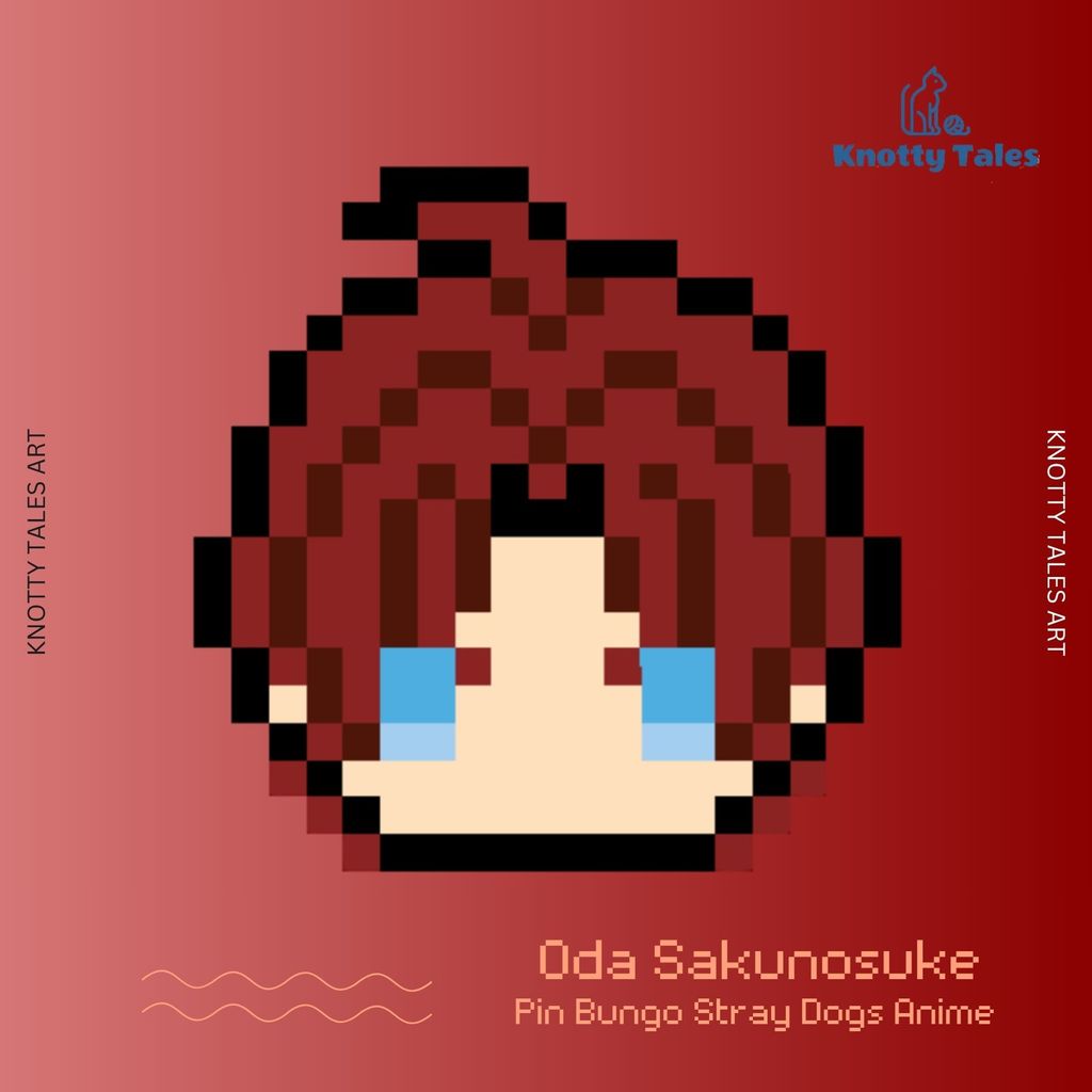 Oda Sakunosuke Pin Button Emblem Bungo Stray Dogs Merchandise Anime Handmade Knotty Tales