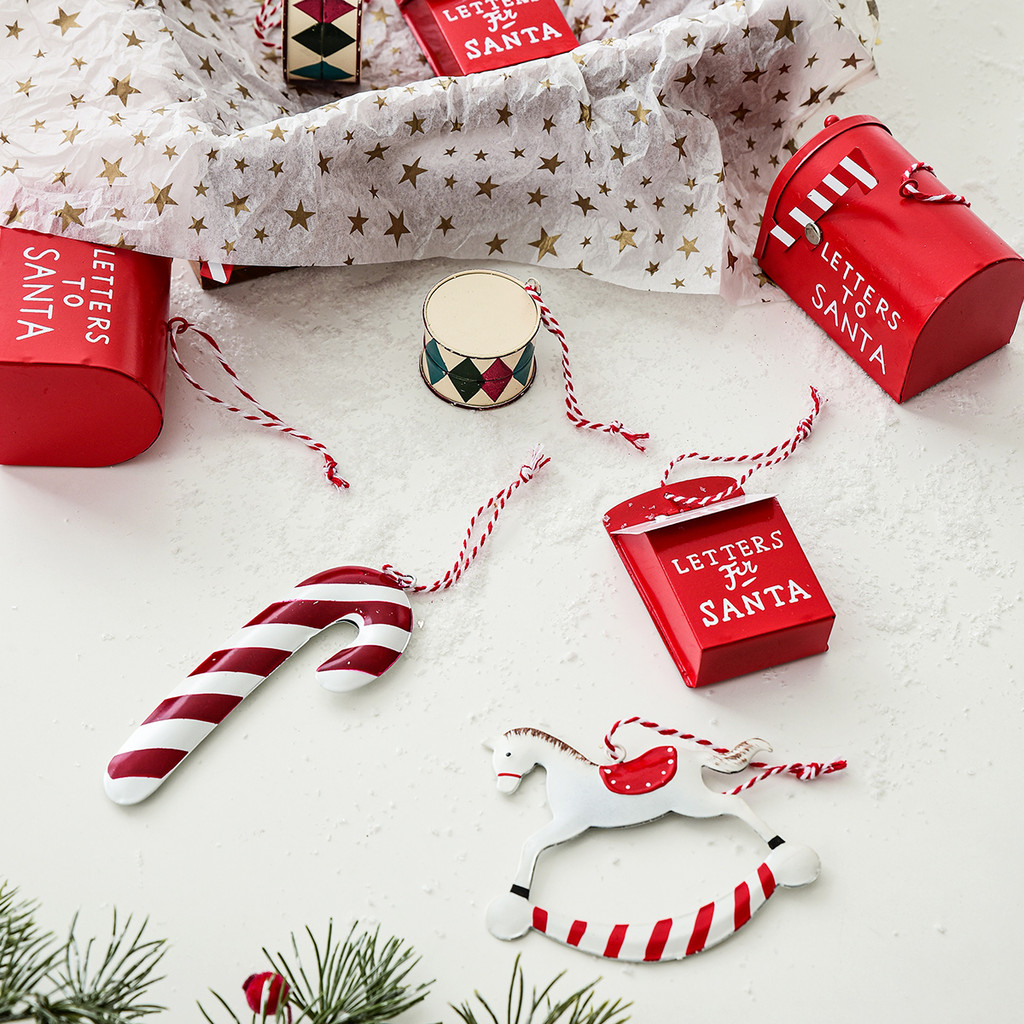 Christmas Decoration Small Pendant Soldier Santa Claus Double D Iron Sheet Iron Art Christmas