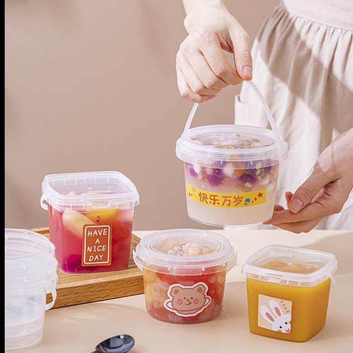 fdcq- 10Pcs - 300Ml Dessert Box Cup Toples Jar Ember Dessert Minuman