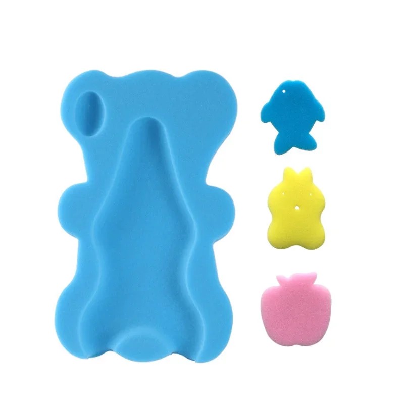 Sponge Baby Bath Mat Non-slip Sponge Mat Anti-skid Bathtub Infant Bath Pad Newborn Seat for Baby Car