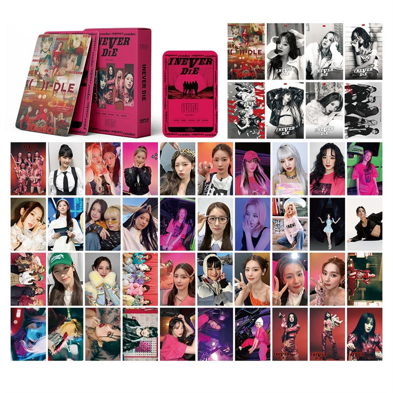 54Pcs Kpop GIDLE World Tour Photocards New Album I Never Die Lomo Cards I Burn Postcards (G)I-DLE Po