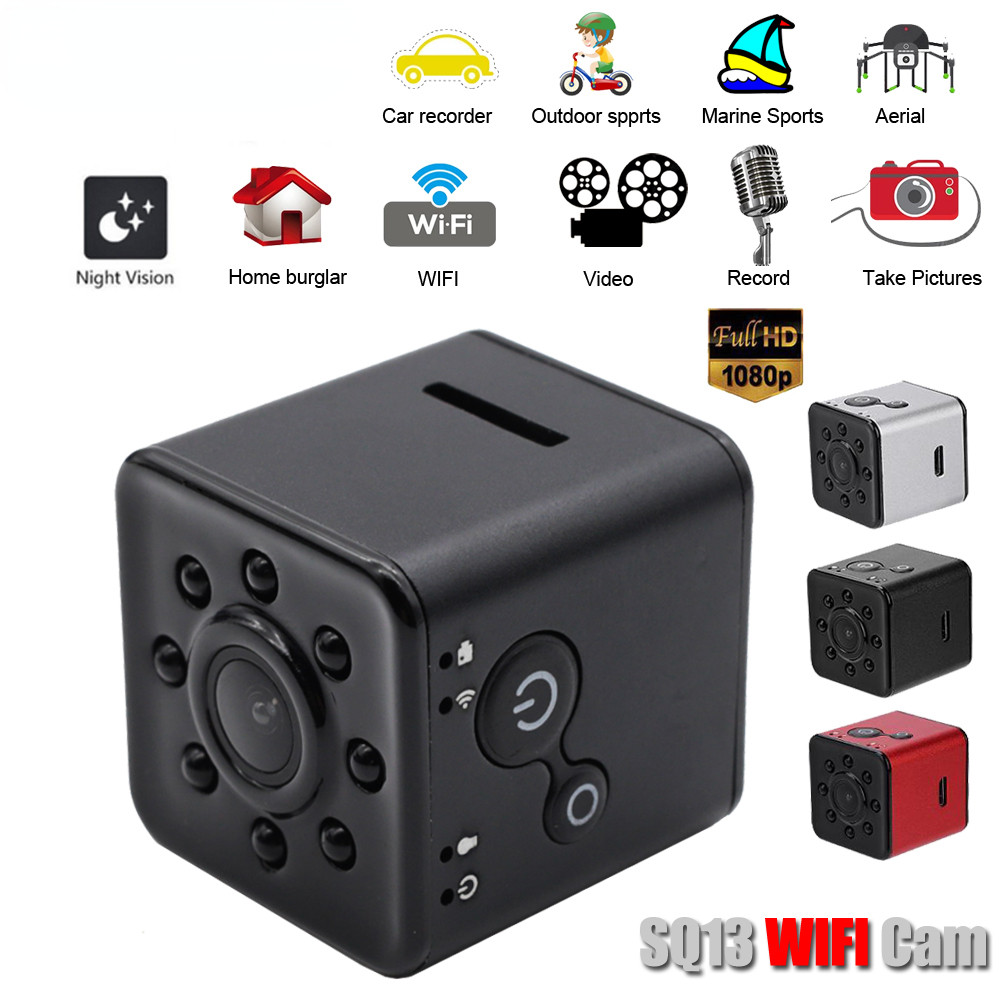 Sq13 WiFi Mini Camera 1080P HD Outdoor Waterproof Action Camera Sport
