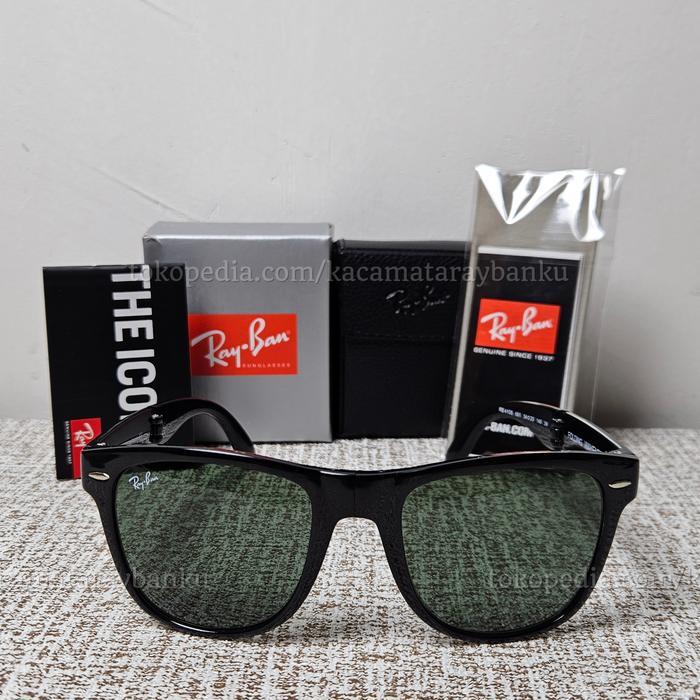 Kacamata Rayban Wayfarer Folding RB4105 601 54 Black Glossy Original