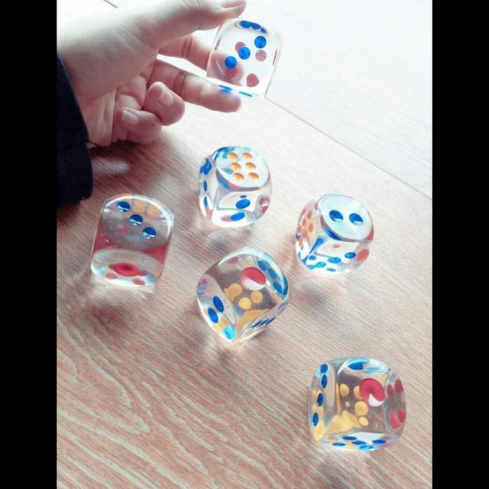 N203- Dadu Jumbo Dadu Jumbo Transparan / Dadu Mainan / Transparent Dice / Toy Dice / Mainan