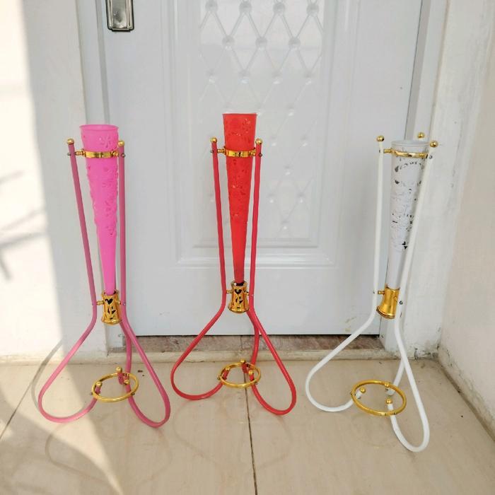 Digazsin_ Pot Standing Besi/Vase Bunga Sudut/Vase Bunga Hias/Pot Besi