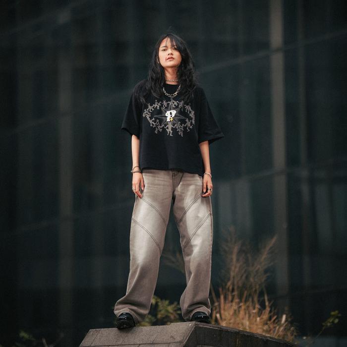 hez3- Pluviophile - Celana Baggy Jeans Wave - Madness Mind Series