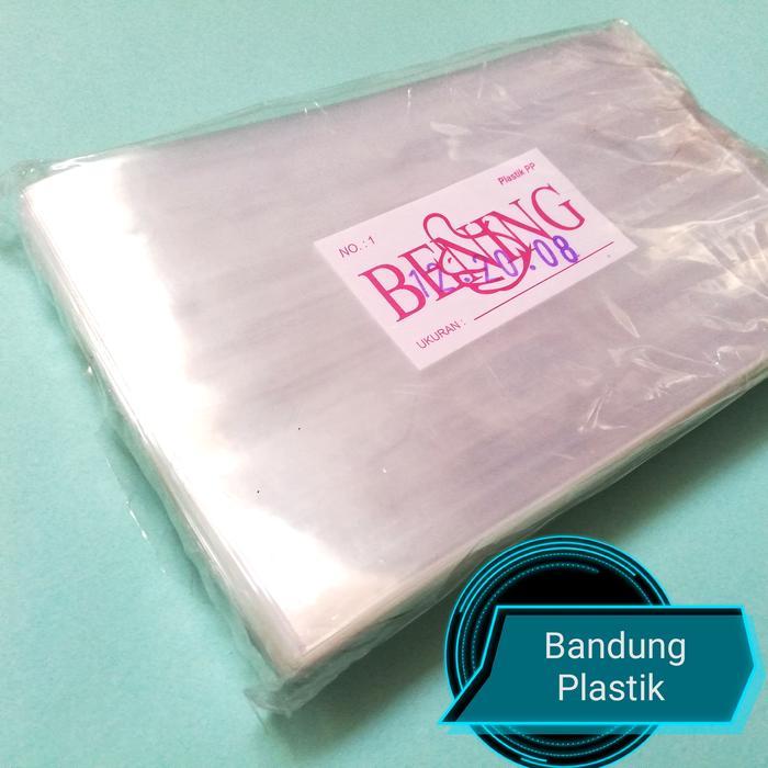 rsob- Plastik Pp 08 Bening Uk 12Cm Tebal Transparan / 12X20 / 12X25