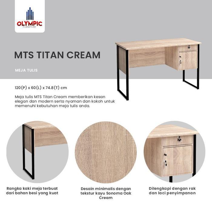 Olympic Meja Kantor Biro Kaki Besi Meja Kerja Office Table