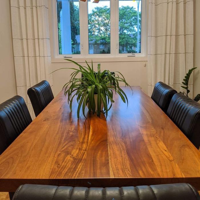 Daun Meja Kayu Custom, Top Table Kayu Asli Siap Pakai 140X60X3Cm