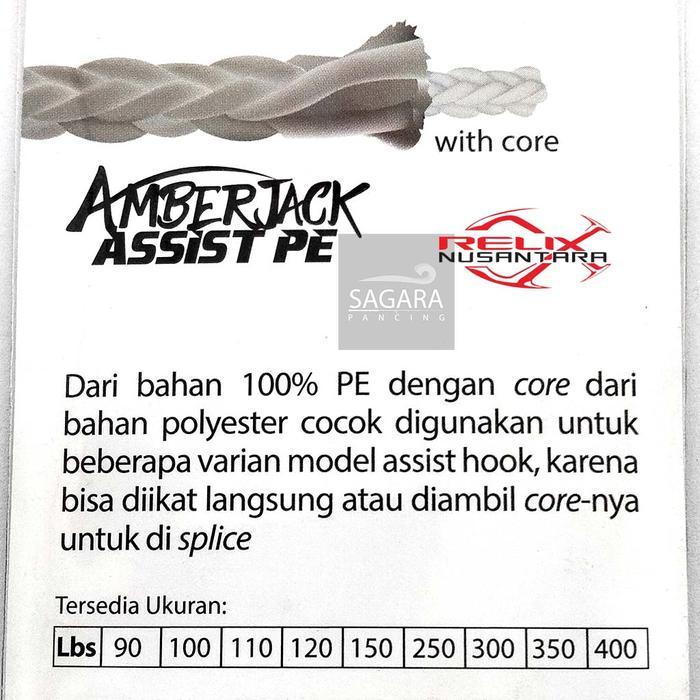 wkgw- Assist Pe Amberjack Relix Nusantara Kevlar Hollow Assist Hook Assist Line