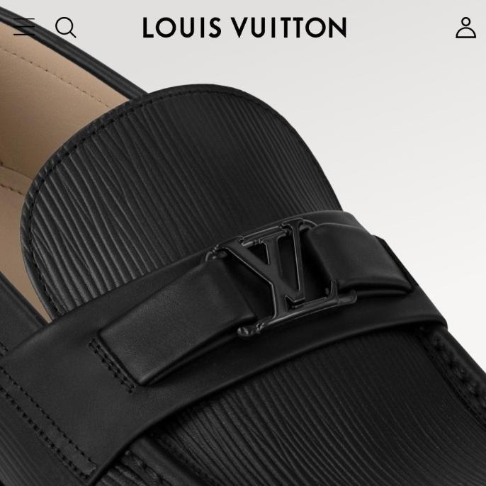 SEPATU PANTOFEL SEPATU FORMAL LV LOUIS VUITTON MAJOR LOAFER DENIM NOIR ORINAL PRODUCT