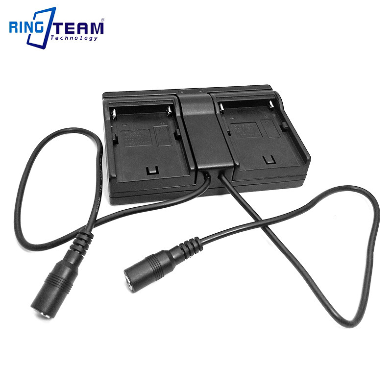 Dual NP-F970 Input Dual DC 5525 Output Battery Holder Adapter for Nikon Canon Panasonic Camera Camco