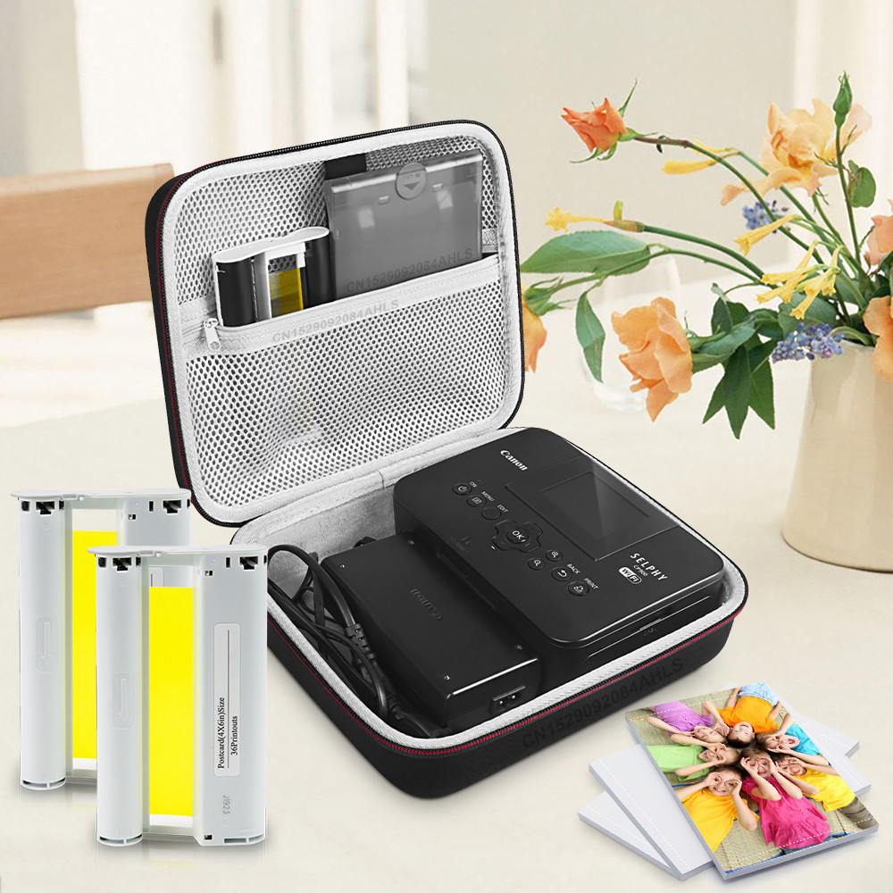 Travrel Storage Bag for Canon Selphy CP1500 CP1300 CP1200 C1P1000 Photo Printer Case Portable Hard E