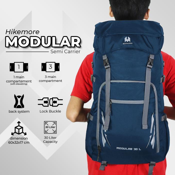 Tas Ransel Camping Pria Outdoor Semi Carrier Hikemore Modular Terbaru Travel Bag