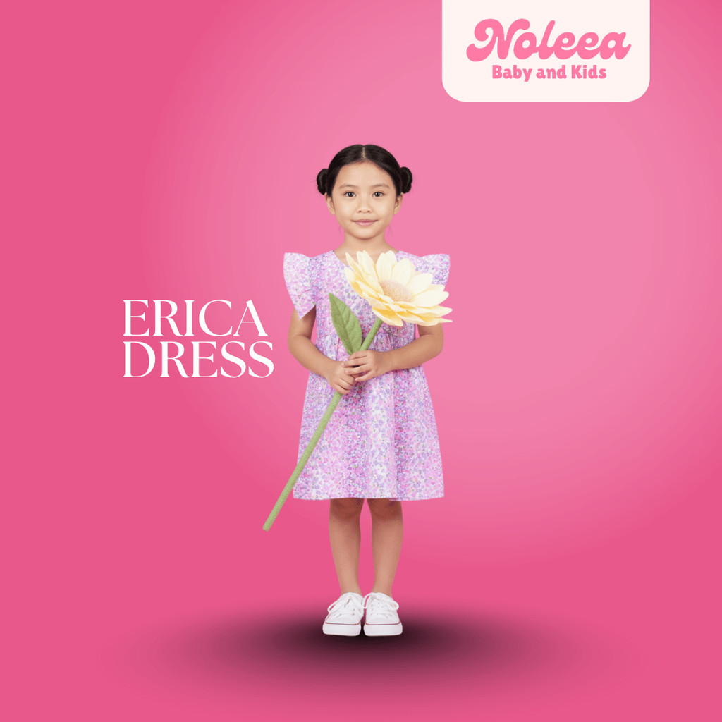 NOLEEA Dress Anak Perempuan Cewe Korean Style Mewah dan Premium Model Terbaru ERICA Original Cocok u