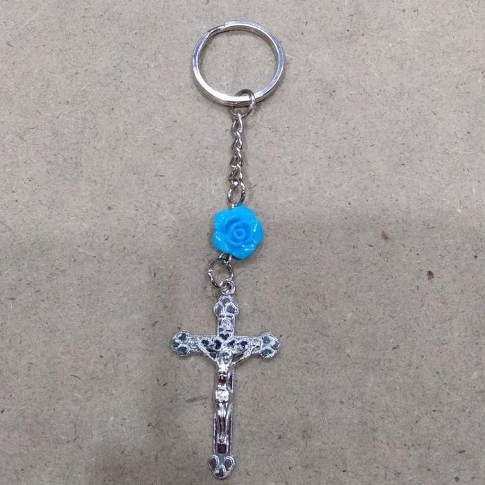 Gantungan Kunci Salib / Gantungan Salib Mobil / Souvenir Rohani /Salib Murah