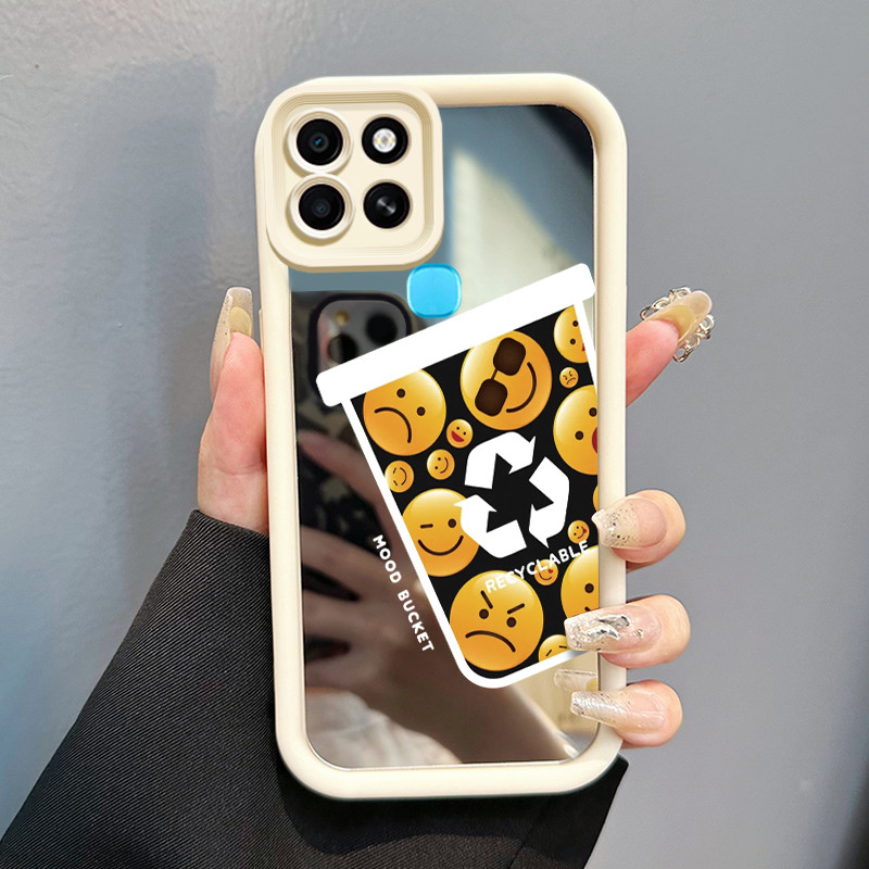 Casing Hp Infinix Smart 6 Infinix Smart 6 Plus Case HP Casing pola Cangkir tas emosi Kartun Kasing c