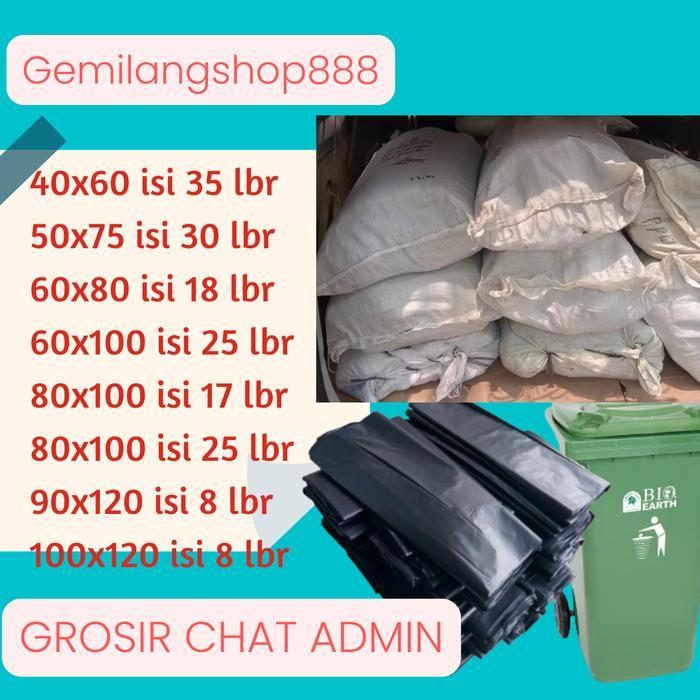 New Kantong plastik sampah 50x75/60x80/60x100/80x100/90x120/100x120