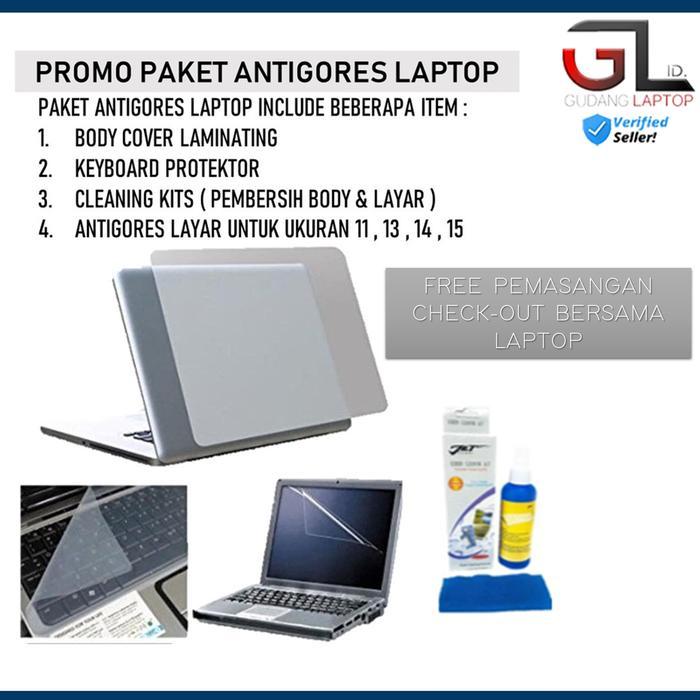 PAKET ANTIGORES LAPTOP - FULL PROTECTOR LAYAR + BODY LAPTOP - 4IN1