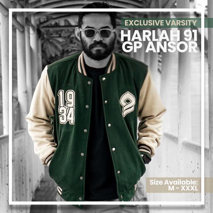 URUSDO VARSITY HARLAH 91 GP ANSOR Fleece Jaket Cowok Distro Motif