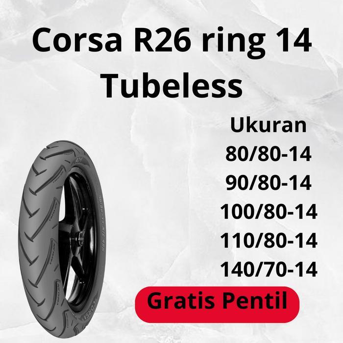 Ban Motor Ring 14 CORSA PLATINUM R26 80/80 90/80 100/80