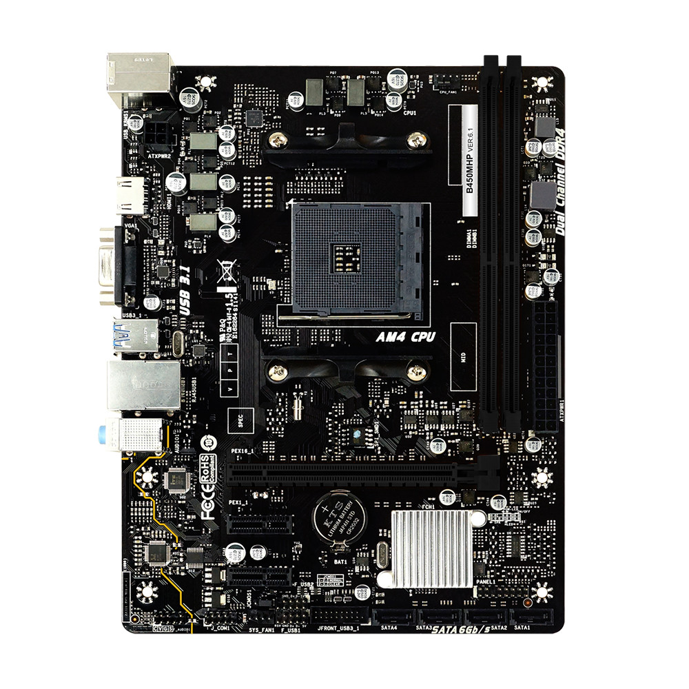 BIOSTAR New B450MHP GAMING 32GB Motherboard+AMD Ryzen 5 5600G R5 5600G CPU Processor Socket AM4 + GA