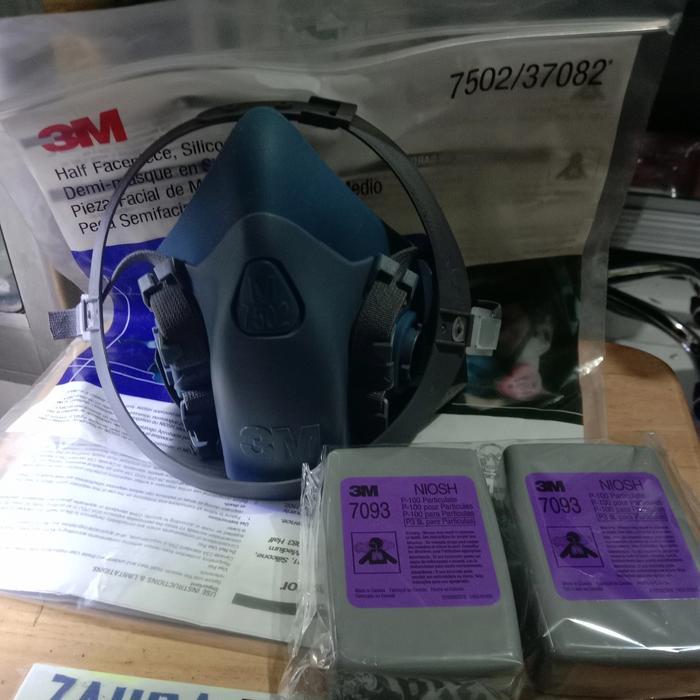Masker 3M 7502 - Masker 7502 + Cartridge 7093 P100 3M