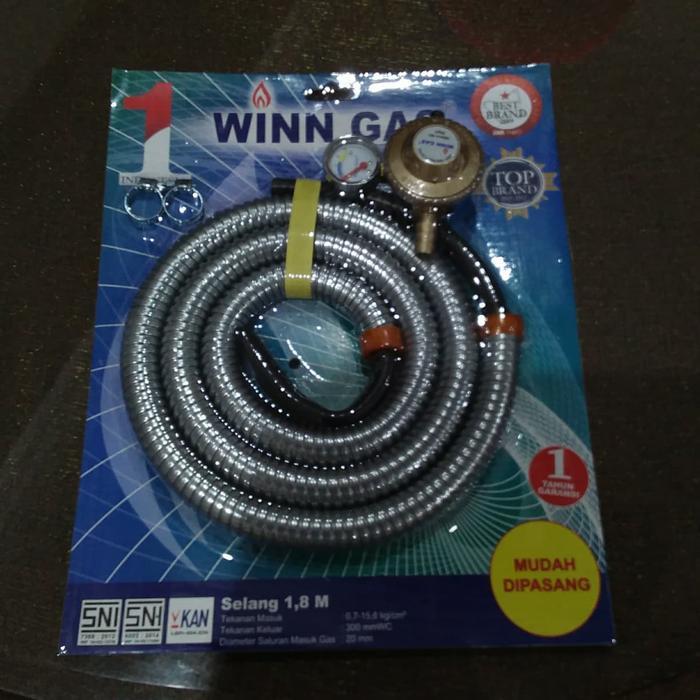 Win Gas - Selang Gas + Regulator Meter (1,8)M Original
