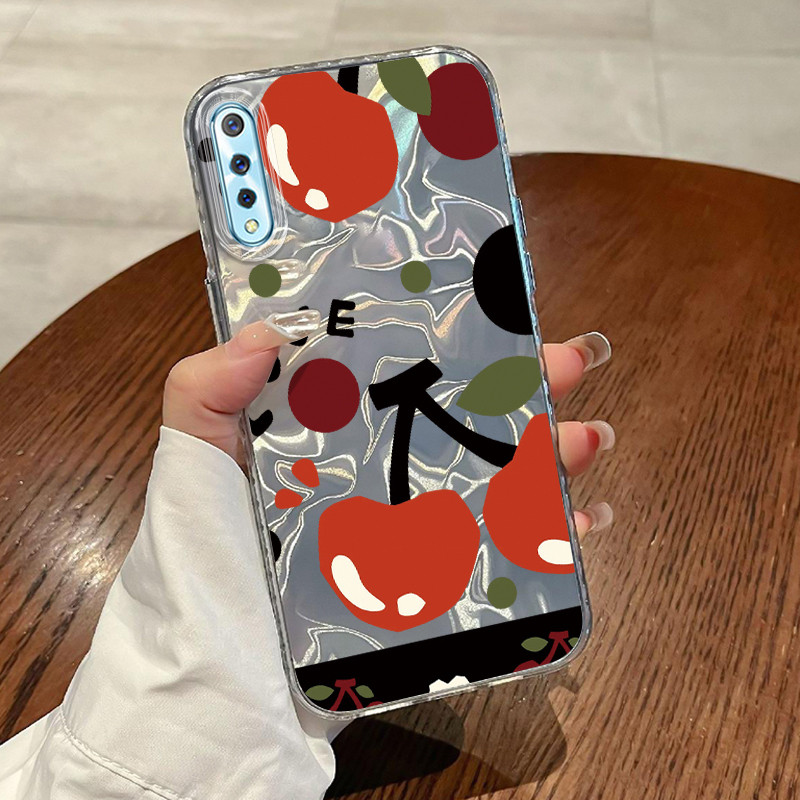 Casing Hp VIVO S1 VIVO S1 Pro Case Casing Pola Buah Graffiti HP Kasing Kasus ponsel transparan mewah