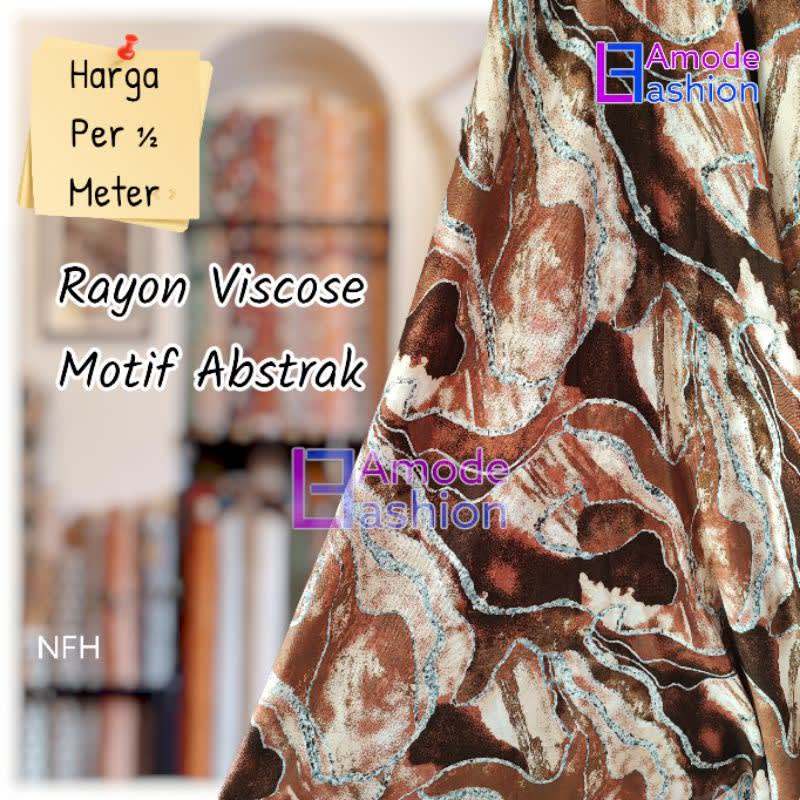 Kain Rayon Viscose Motif Abstrak