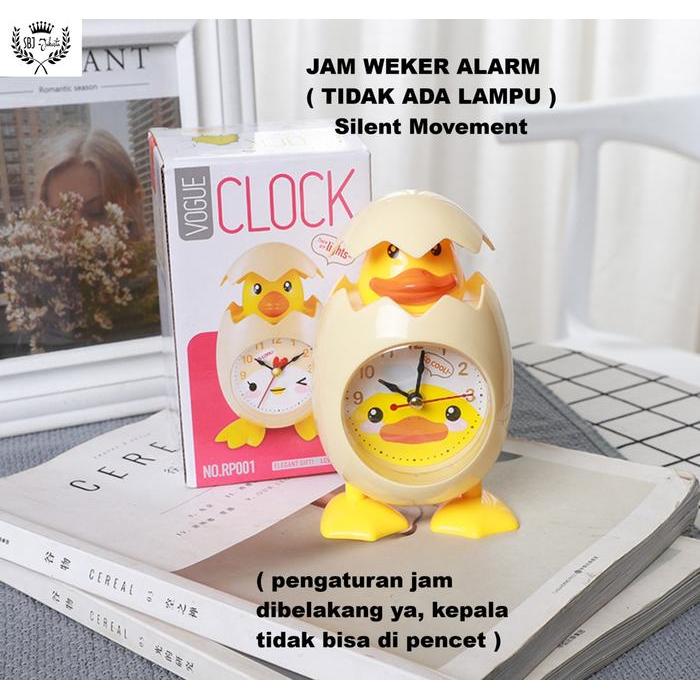 IFY (IMPORT) JAM MEJA WEKER ALARM CLOCK KARAKTER TELUR BEBEK AYAM LUCU TERMURAH TERLARIS