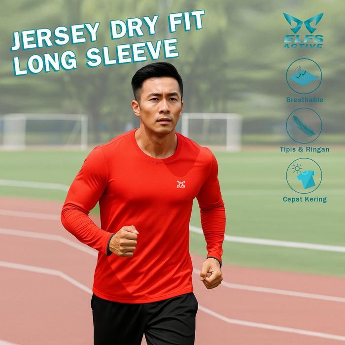 Eiger - Active Outdoor Jersey Dry Fit Long Sleeve Baju Olahraga Lengan Panjang