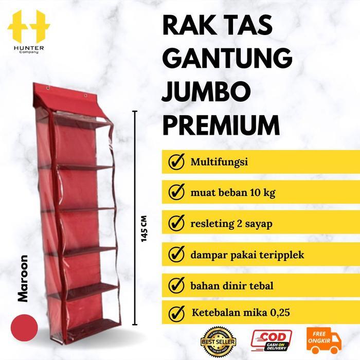 Rak Tas Premium Tebal/Rak Gantung Tas Premium Jumbo/Rak Tas Polos Tebal/