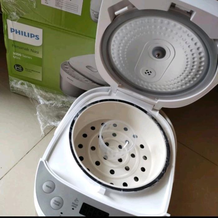 Magic Com Philips Mini 0,85L Rice Cooker Digital Hd3170/33 Mini/ White