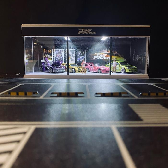 DIORAMA DIECAST FAST AND FURIOUS SHOWROOM