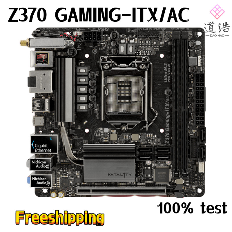 For Asrock Z370 GAMING-ITX/AC Motherboard 32GB M.2 PCI-E3.0 HDMI LGA 1151 DDR4 Mini-ITX Z370 Mainboa