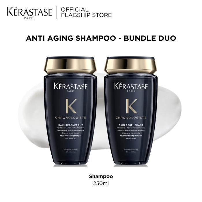 Kerastase Chronologiste Bain Regenerant 250Ml Duo Shampoo For Aging Hair Anti Aging Shampoo -