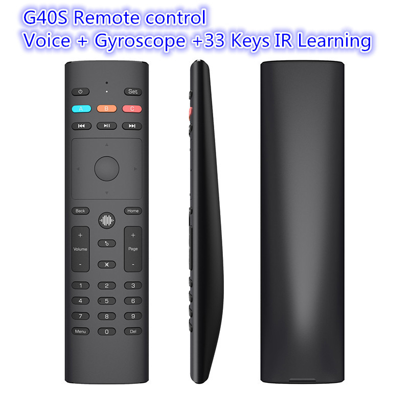 G30S G40S Voice Remote Control IR Gyroscope G10S PRO BT5.0 Backlit 2.4G Wireless Air Mouse For