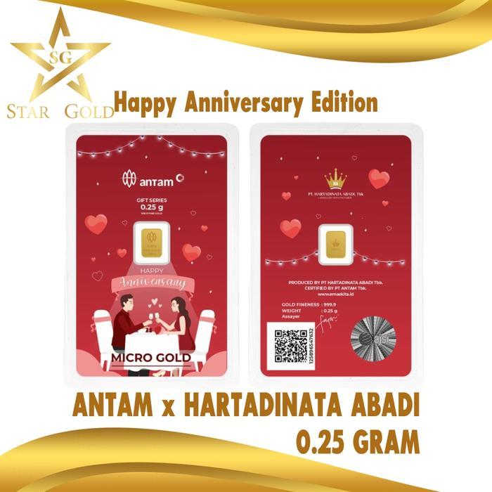 Logam Mulia Micro Gold Antam Hartadinata 0.25Gram Anniversary Series 1