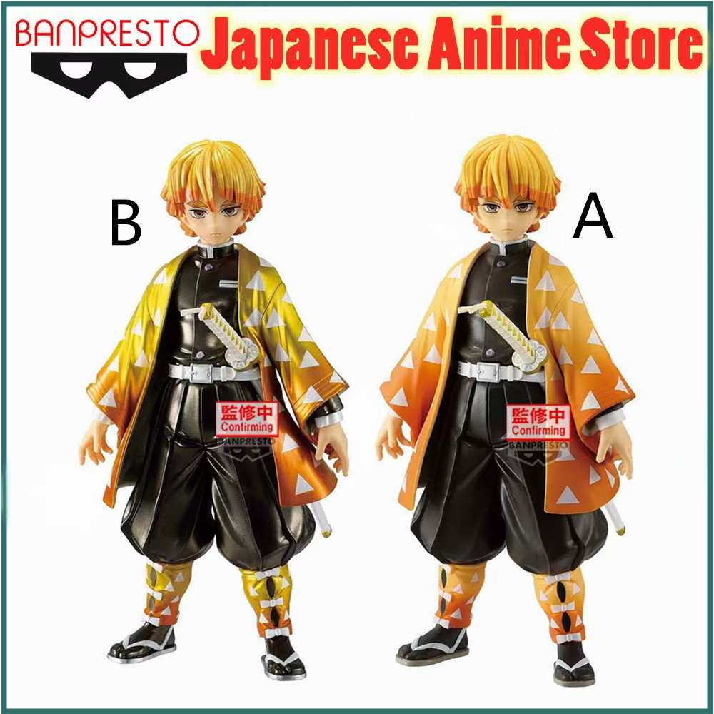 Original Banpresto Demon Slayer Anime Agatsuma Zenitsu Grandista Anime Figure Action Figures Model