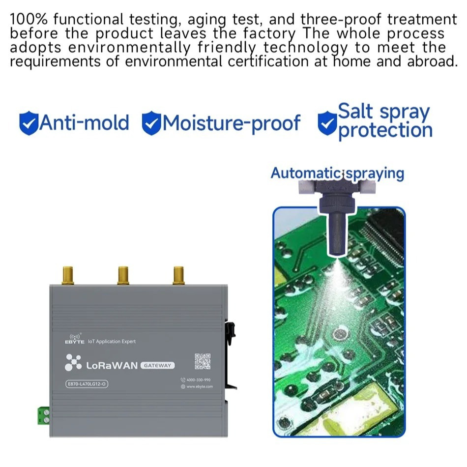470/868/915M Sx1302 Lorawan Wireless Gateway Open Source Cdsenet E870-O Half Duples Build-In Ns