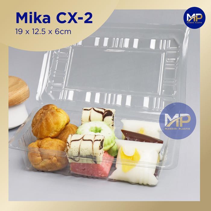 Mika Kemasan Makanan Kue Bening 2A / Mika CX 2A ecer grosir