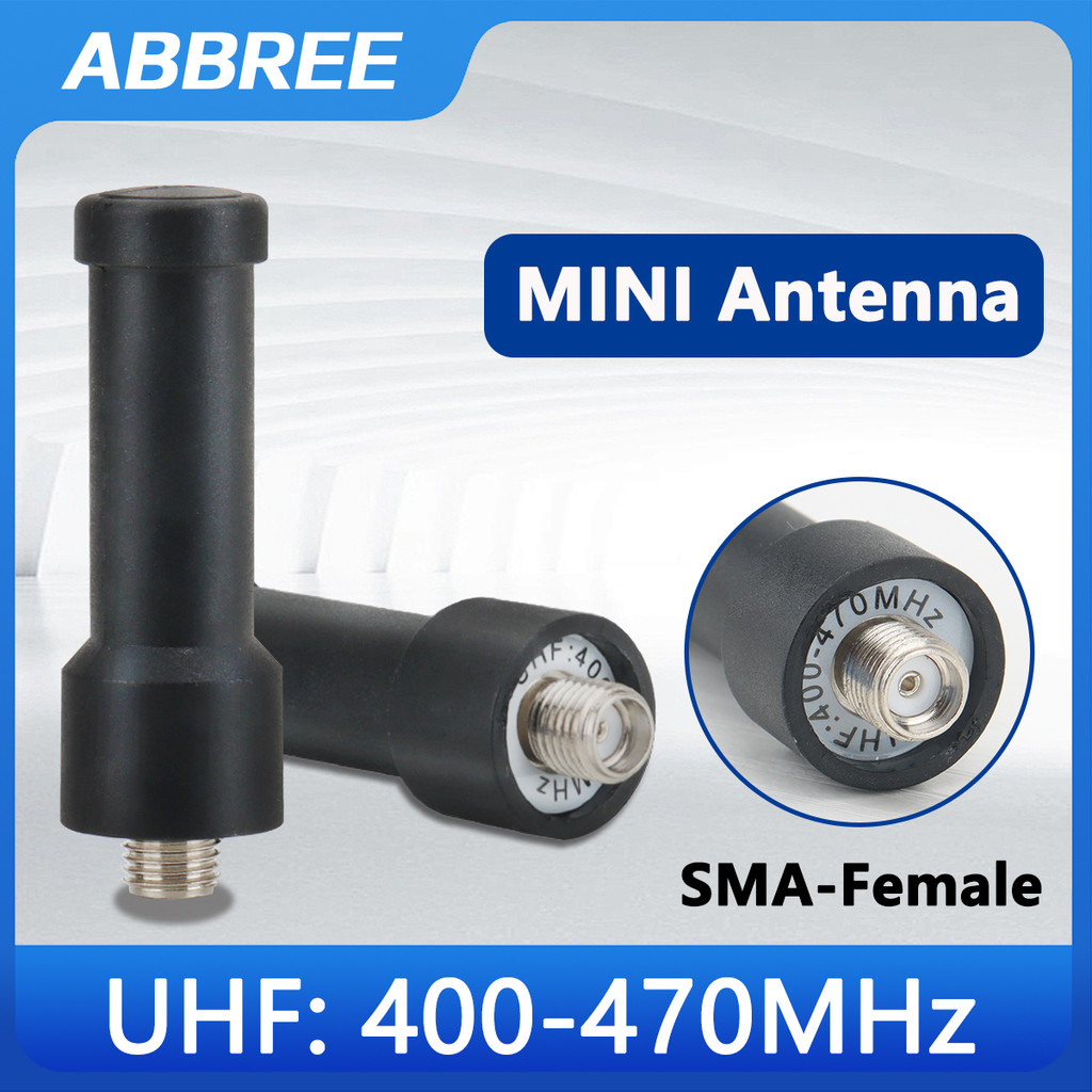 Abbree Stubby Antenna Walkie Talkie 400-470Mhz Sma-Female Uhf Mini Antenna Replacement For Baofeng