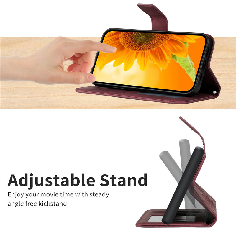 For Asus Zenfone 9 10 2023 3D Emboss Leather Wallet Book Case For Asus Rog Phone 6 5 5S Pro 6D Case 