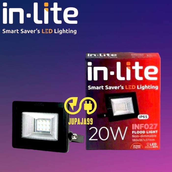 LAMPU SOROT LED INLITE 20W 20 WATT INF027 FLOODLIGHT