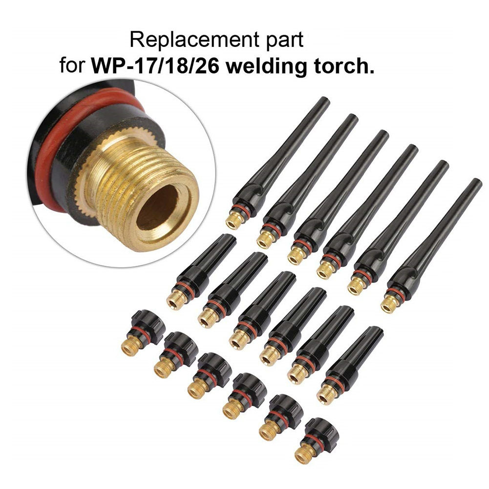 18Pcs For Tig Welding Cups Back Cap Torch Kit Welding Back Cap For Wp-17/18/26 Welding Equipment