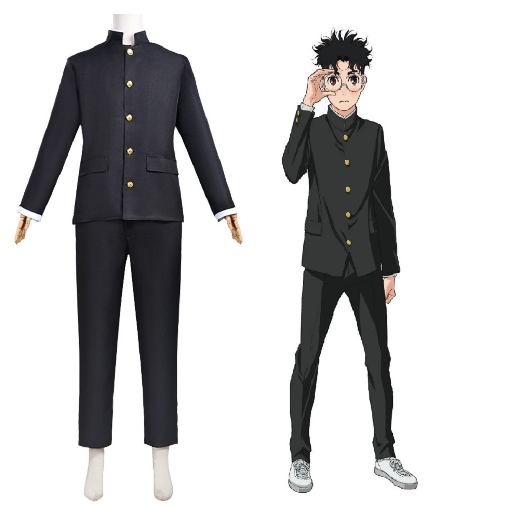 MEW Ken Takakura Cosplay Costume Anime Dandadan Okarun School Uniform Black Jacket Pants Gakuran